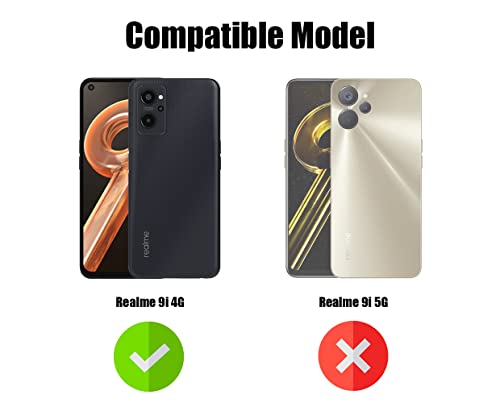 Image of Jkobi Back Cover Case for Realme 9i (Crystal Glass Back | Camera Protection | Shockproof | Professional Black)