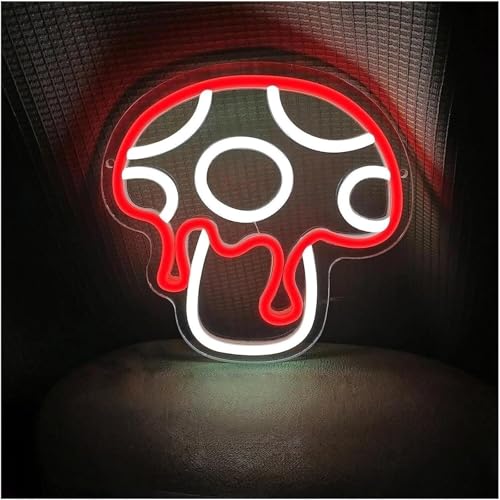 Enseigne lumineuse au néon champignon : Décoration murale LED chambre