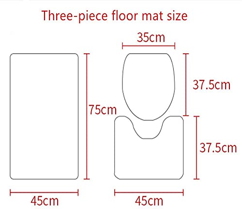 SLCSL 4-teiliges Harley Davidson Duschvorhang-Set für Badezimmer, rutschfest, WC-Vorleger + WC-Deckelbezug + Badematte… – Bild 7