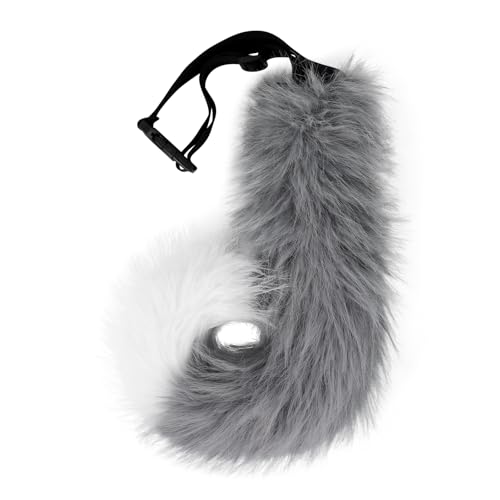 HAOAN Adults 26 Inch Wolf Tail Soft Long Fur Cat Fox Costume Tail for Halloween Party Costume product thumbnail 14