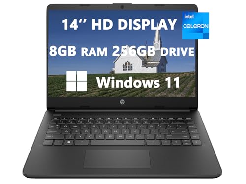 HP 2024 14 HD LED�f�B�X�v���C�m�[�g�p�\�R�� Intel Celeron N4120(4�R�A) 8GB RAM 256GB (128GB SSD+128GB�J�[�h) SD�J�[�h�X���b�g USB-C �u���b�N �y�� Windows 11 �w�Z