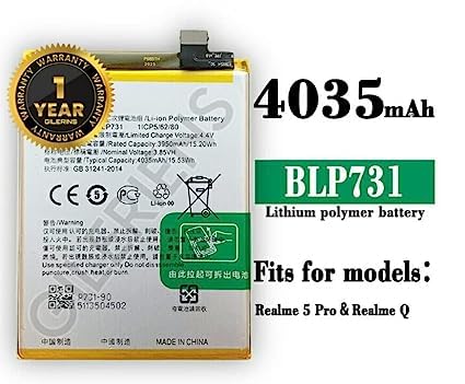Image of Original BLP731 Battery for Oppo Realme 5 Pro Battery with 1 Year Warranty***(E59)
