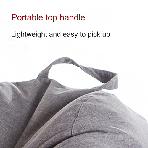 Meule Bean Bag Chairs Bean Bag Chair Cover (No Filler) For Adults,Sofa Sack - Plush, Ultra Soft Bean Bag Chair,Machine Washable Covers,Bean Bag Chairs 60 * 70Cm/23.6 * 27.6In Linenbrown #TOP5