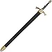 HandSmith™ Dark Sister Sword of Daemon Targaryen with Scabbard and Display Plaque - Handmade Full Metal Cosplay Replica Sword (Brasso)