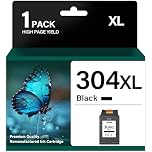 304XL Black Ink Cartridge Replacement for HP 304 HP304 Black Ink Cartridge High Capacity - Printer Ink for HP304 XL for DeskJet 3760 3762 2600 2630 3700 3720 3750 Envy 5030 5032 5000 AMP 100 (1 Pack)
