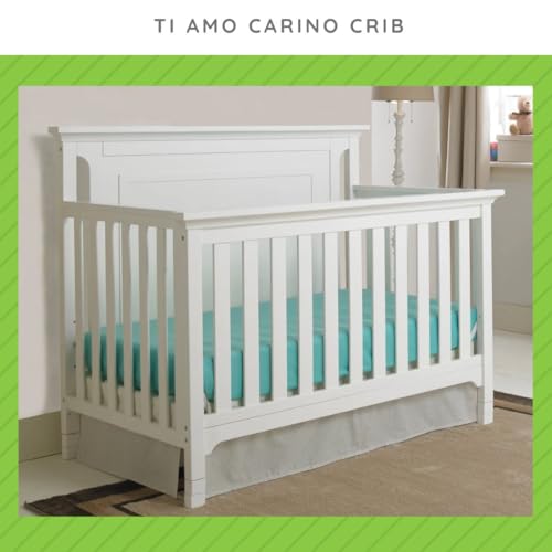 Image of CC KITS Toddler Bed Safety Guard Rail for Ti Amo Convertible Cribs by Bivona - Solid Wood Rail for Convertible Crib to Toddler Bed Conversion - Safety Bed Rail for Children (Option 1, White)
