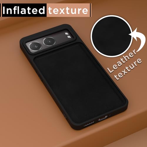 Image of Pikkme Back Cover for OnePlus Nord 4 5G | PU Leather, Full Camera Protection, Super Soft-Touch & Raised Edges Bumper Case (Black)