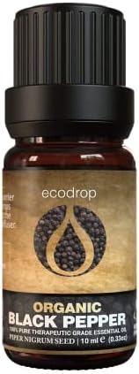 Ecodrop Pain Relief Essential Oil Blend - 10ml Bottle | Therapeutic Grade Peppermint, Wintergreen, Eucalyptus, Camphor & German Chamomile | Relaxing Massage & Diffuser Aromatherapy Essential Oils