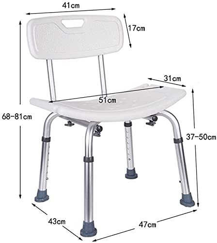 Ddtp Stools,Shower Seat Shower Stool Shower Chair - Includes Back Scrubber Additional Sponge - Anti Slip For Safety, Adjustable Heights Portable - Bath Chair For Elderly #TOP29