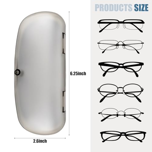 Image of Hard Shell Glasses Cases, Frosted Translucent Eyeglasses Case For Women,Glasses Case With Magnetic Closure