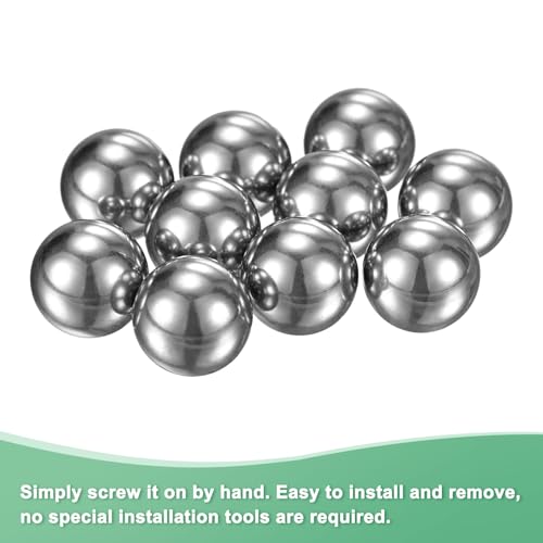 M METERXITY 4 Stück Gewindekugelknöpfe, M6x16mm 304 Edelstahl Weibliches Gewinde Kugelmutterkappe für Beleuchtungskörper/Maschinen/DIY, Runde Solide Schraubenkappe Abdeckung [Silber]