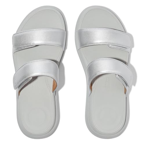 FitFlop Women's F-Mode Go Adjustable Flatform Two-bar Slides Wedge Sandal3