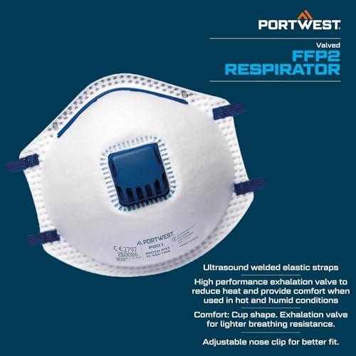 Portwest FFP2-Maske mit Ventil, Farbe: Weiß, P201WHR