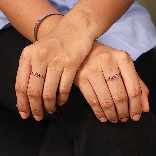 Bague améthyste argent 925 à 3 pierres alliance d'exception sertie de gemmes violettes