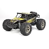 WYMYY Alloy Charging Off-Road Remote Control Car 1/12 Scale Bigfoot Monster RC Vehicle All Terrain Climbing RC Car 2.4G High Speed Drift RC Car for Boys and Girls (Yellow) (Yellow)