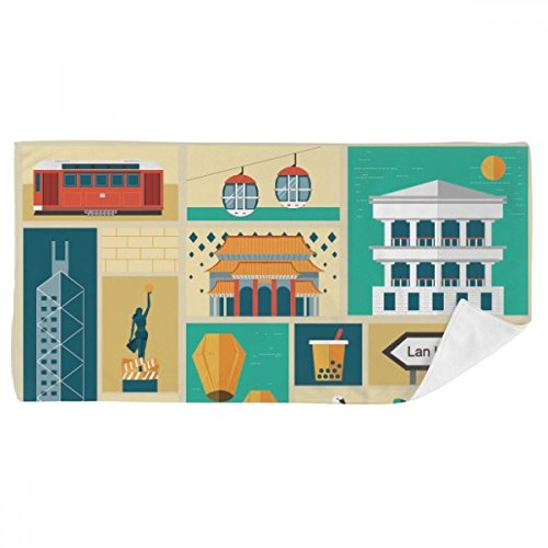 Débarbouillettes Hong Kong serviette de bain douce multicolore 35x70 - 2
