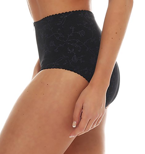 Cocain-underwear-2-4-6-8-Stueck-modische-Microfaser-Taillen-Slips-Uni-schwarz-grau-Weiss-rot-mit-Streubluemchen-und-Kleiner-Schleife-Leichter-Shape-Effekt-Groessen-3638-bis-5254
