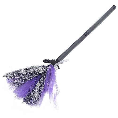 Beavorty Kids Purple Witch Broom