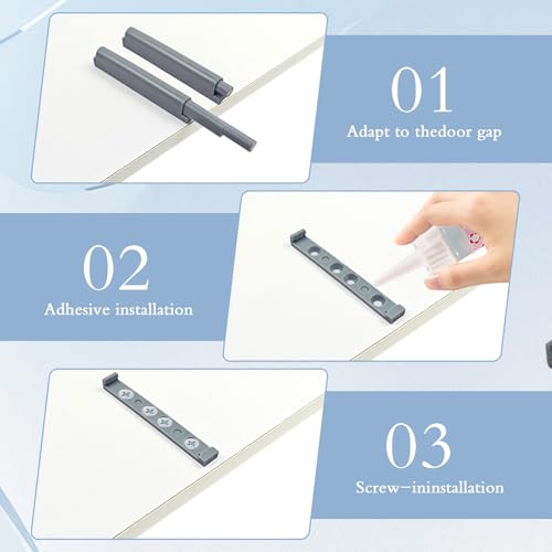 10 Stück Push to open türöffner, Entriegelungsriegel, Push Open Magnet Tip, push to open türöffner extra stark to Open Magnet Druckschnäpper für Schranktüren, Bücherschränken, Schubladenv