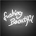 KUKUU Beer Neon Wall Signs Room Decor Fucking Beautiful for Home Bedroom Girls Pub Hotel Beach Cocktail Recreational Game Room 14" x 9"