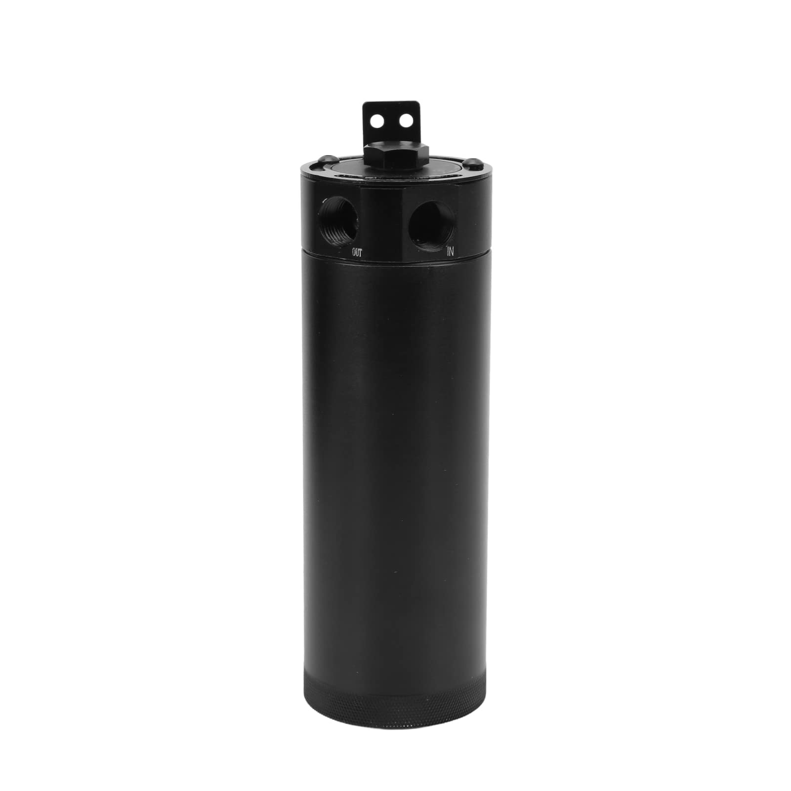 TOPINCN Separador de aceite de aire del motor del tanque colector de aceite Universal de alta calidad con filtro de ventilación para entusiastas del automóvil Color Metal 1 paquete