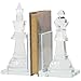 Deco 79 Crystal Chess Decorative Bookends Oversized Non Skid Bookends with Cut Crystal Designs, Set of 2 Office Bookends4 W, 10