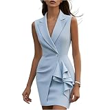 Vestito Da Senza Maniche Con Scollo A V Vestibilità Aderente Segnata Design
