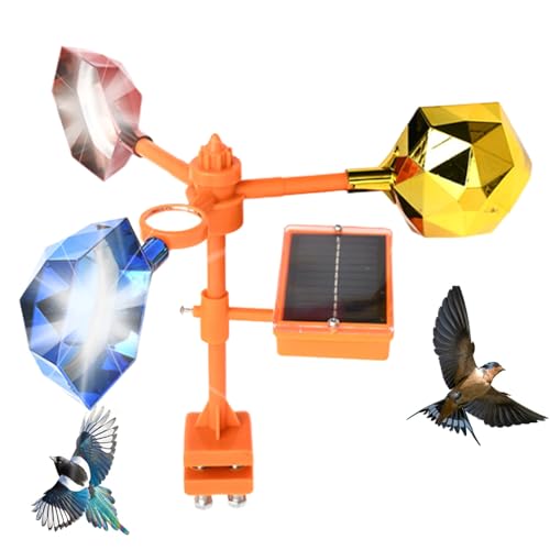 Zestivra Protectores Reflectantes para Pájaros Molino De Viento,Protectores para Pájaros De Turbinas Eólicas, Dispositivo De Miedo Inofensivo | Molino De Viento De Protección con 3 Prismas