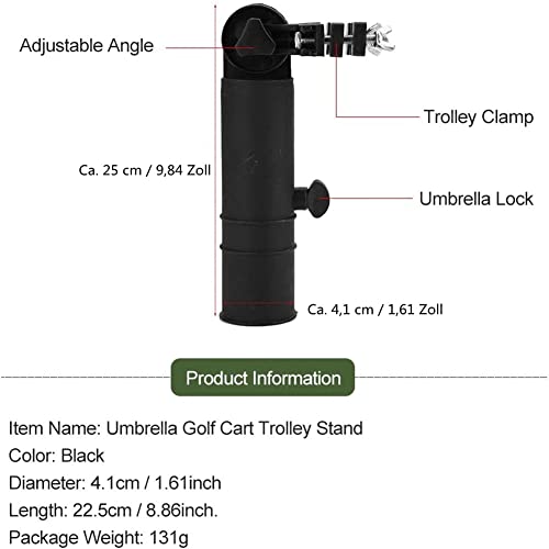 Soporte Paraguas Golf Ajustable Universal para Carro de Golf