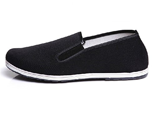 APIKA Chinese Traditional Old Beijing Shoes Kung Fu Tai Chi Shoes Rubber Sole Unisex Black (CHN44 (US:Men 10/Women 11)) by APIKA - Used condition - Image 2