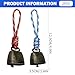 Csafyrt Bear Bells for Hiking, 2Pcs Vintage Bear Bell with Nylon Strap and Keychain, Loud Anti-Lost Bell for Survival Hiking Camping Fishing Backpack Animals