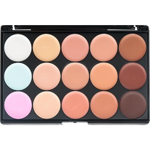 15 Colours Cream Concealer/Corrector/Foundation/Highlight/Face Contour Camouflage Palette Dull/Redness Skin/Black Circle kit set (#1)