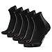 DANISH ENDURANCE Calcetines Deportivos Quarter Pro 5 Pares (Negro sólido, EU 39-42)