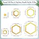 CREATCABIN 6 Stück 6 Größen Sechseckiger Acrylspiegel Wandaufkleber Goldene Geometrie Spiegel Wandaufkleber DIY Wandkunst Spiegeldekor Wandbild Selbstklebender Dekorativer Spiegel Für Badezimmer