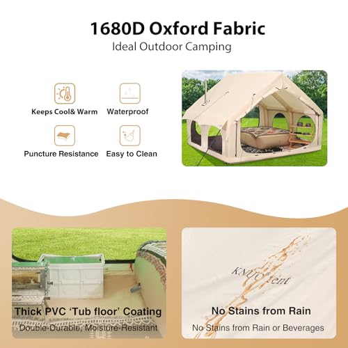 Carpa Inflable KNUO 2025 10x10ft para Camping, 5-8 Personas miniatura 6
