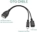 OTG Cable for Fire TV Stick 4K Max/Lite/Cube, Compatible with PlayStation Classic, SNES Mini - Host Micro USB OTG Adapter with Power Passthrough, 2-Pack