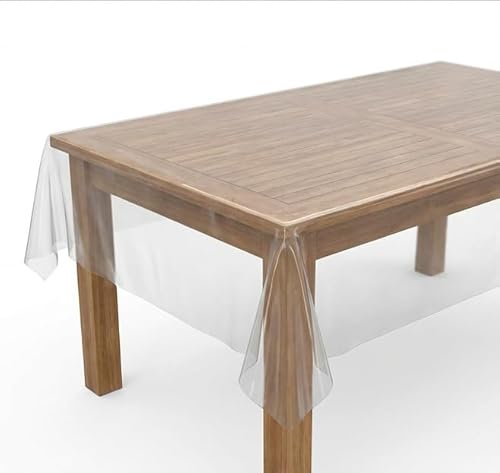 Mr.Hule | Mantel Transparente 100x140 cm PVC Antimanchas Impermeable Protector Mesa Antideslizante Resistente