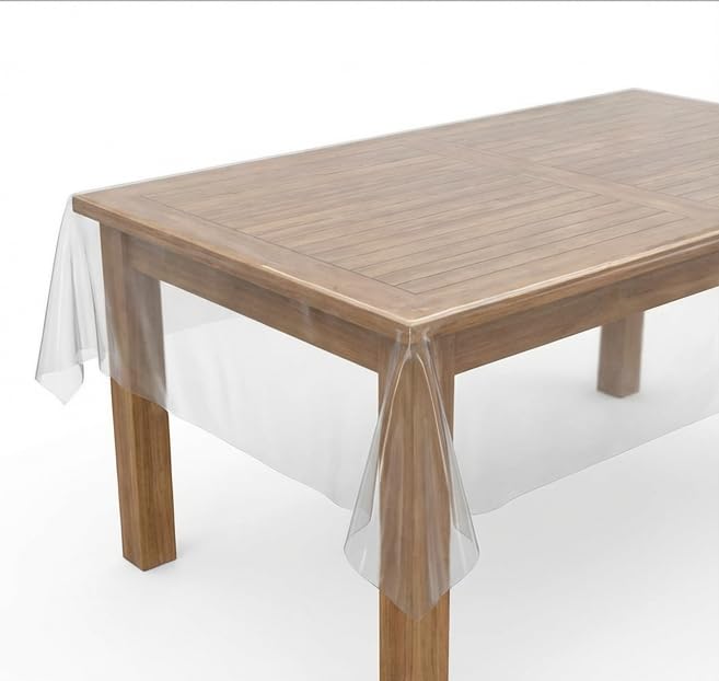 Mr.Hule | Mantel Transparente 100x140 cm PVC Antimanchas e Impermeable – Protector Transparente Mesa Mantel Transparente Antideslizante Resistente y Flexible