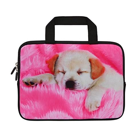 Pink Dog 15"-15.6" Inch Laptop Sleeve Case Protective Bag with Outside Handle, Ultrabook Notebook Carrying Case Handbag for 14" 15" Lenovo Dell Toshiba HP Chromebook ASUS Acer Cover