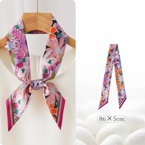 Image of Pure Mulberry Silk Scarf - Lightweight Neckerchief,Packed Handbag Band Hair Neck Scarves for Fashion Gifts