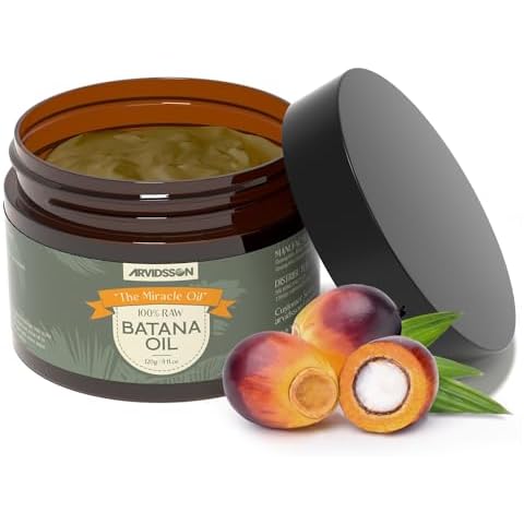 100% Raw Batana Oil for Hair Growth, Unrefined, Sourced From Honduras, Promotes Hair Thickness, Eliminates Split Ends & Increases Shine for Men & Women, 4 OZ Cover