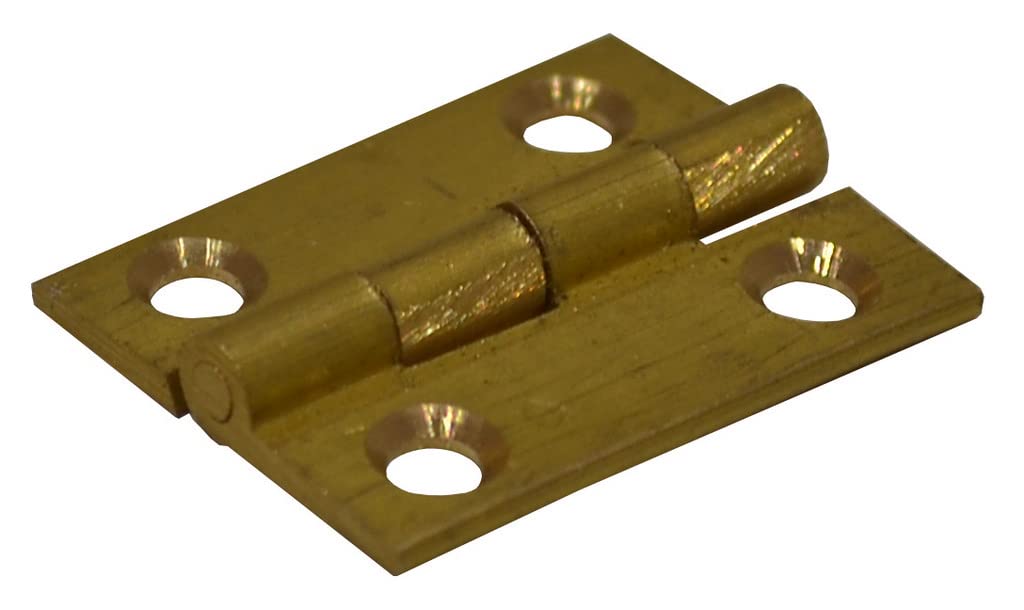 Centurion REN0039 CH108P Solid Drawn Brass Butt Hinges, 8 Pairs, Cupboard, Cabinets, Light Doors, Self Colour, 25mm x 16mm, Various