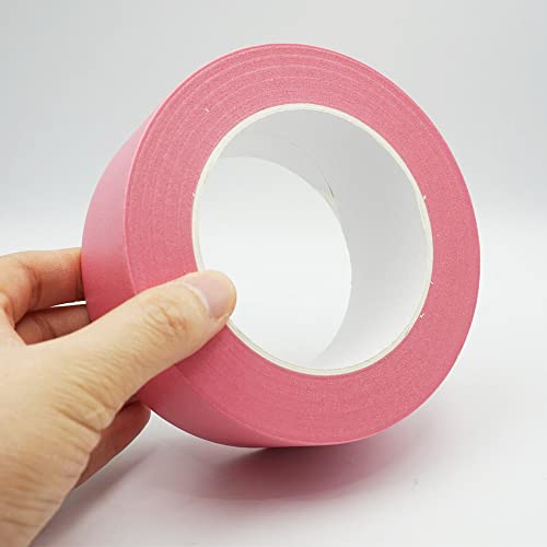 Image of 2 Inch Masking Tape Pink Painters Tape, Pink Paper Tape for Arts DIY Crafts Painting Labeling Decoration School Projects Home Office, 2 inch x 55 Yards
