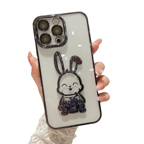 Coque pour iPhone 12 Pro Max ours paillettes liquides antichoc