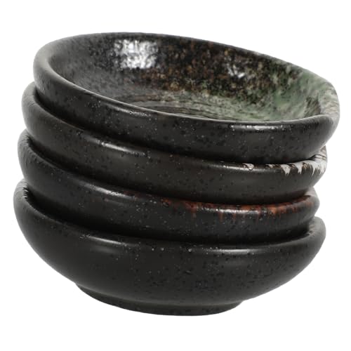 BESTYASH 4Pcs Hand Painted Ceramic Sauce Dishes for Seasoning Condiments for Home Restaurant Catering Use Stain Resistant Design