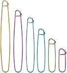 6 Taille Supports de maille en métal, en aluminium Fil de tricoter Support de mailles Aiguille de marqueur d'aiguilles Grandes broches de sécurité pour DIY Pulls de tricot Gants Crochet Artisanat Projets (6 Couleurs)