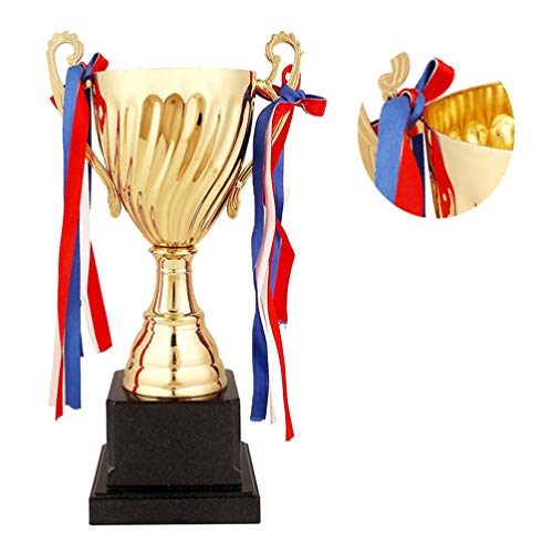 Troféu de jogo de troféu dourado STOBOK para torneios esportivos, competições, 29 cm de altura