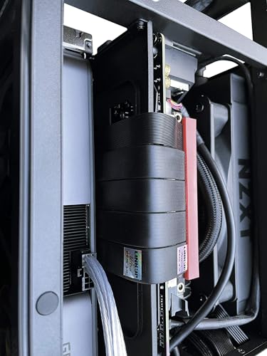 Image of LINKUP - Ultra PCIe 4.0 X16 Riser Cable (Open Box) [RTX4090 RX6950XT x570 Z690 Tested] PCI Express Gen4 Reverse PCIE Connector w / 270 Degree Socket (24cm /9.44 inch) Compatible with NZXT H1 w /o screw┃White