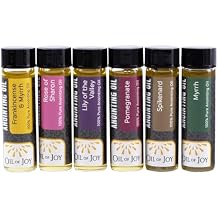Pack of 6 Anointing Oil for Prayer - Assorted Scents - Rose of Sharon Anointing Oil Frankincense and Myrrh, Lily of The Valley, Pomegranate, Myrrh, Spikenard