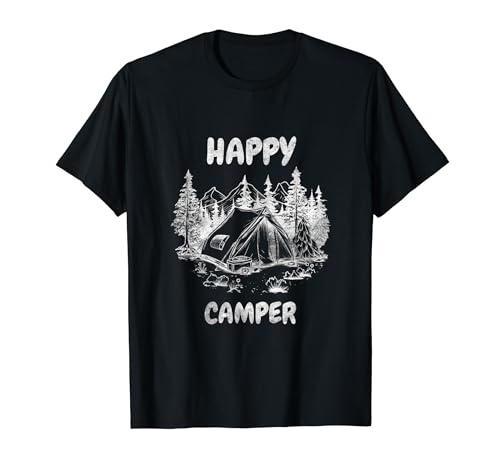Happy Campers Funny Camping Aventura Campamento Vacaciones Familia Camiseta